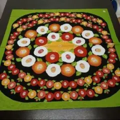 あき様専用、難あり、大判シャンタン風呂敷(椿黒)鶴