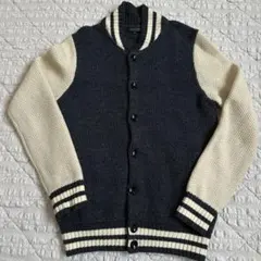 nano・universe M カーディガン ダークグレー/アイボリー