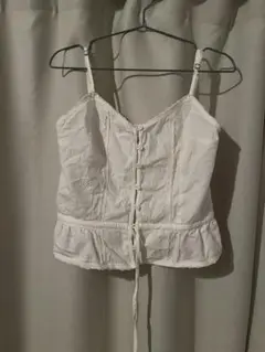 Brandy Melville フロントボタン キャミソール トップス ホワイト