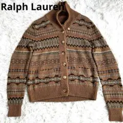 Ralph Lauren フェアアイル柄 ショールカラーカーディガン カシミヤ混