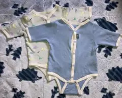 ベビー肌着長袖 恐竜デザイン2点セット サイズ60