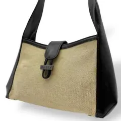 バリー BALLY ワンショルダーバッグ キャンバス ベージュ ブラック ロゴ