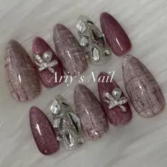 キラキラ 現品 韓国 ネイルチップ ツイード ワンホン マグネット フラッシュ