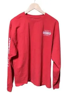 Champion AUTHENTIC ロンT XL 赤 ボックスロゴ