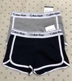 カルバンクライン　ショーツパンツ　レディース黒グレー2枚セット　M