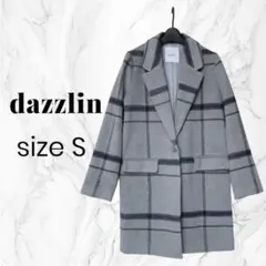 dazzlin グレー チェック ロングコート S