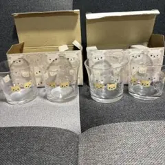 【新品未使用】リラックマ グラス4個セット（コリラックマデザイン）