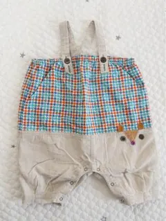 ラグマート　チェック柄ロンパース　RAGMART 80 美品　サロペット