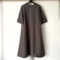 未使用●nop de nod ノップドゥノッド●麻混ワンピース ロング●Ｍのサムネイル