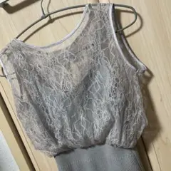 二次会◎レースワンピース★上品でかわいい★グレー