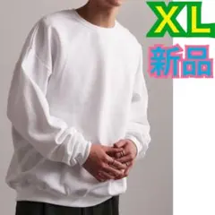 即日配送　スウェット　新品　白　XL オーバーサイズ　古着風　ユニセックス　定番