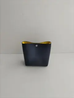 ハンドメイド マルチポーチ バッグインバッグ 小物入れ 黄色