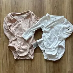 H&M オーガニックコットンロンパース 2枚セット