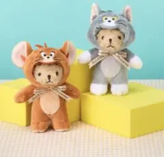 タリーズコーヒー ベアフル トムとジェリー ぬいぐるみ 2個セット