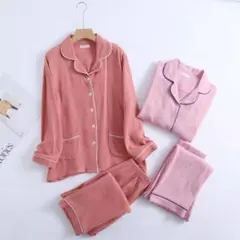 123ダブルガーゼレディースパジャマルームウェア 綿100 コットン 寝間着