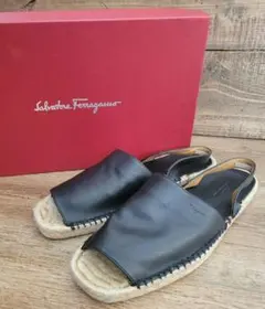Salvatore Ferragamo レザー エスパドリーユ サンダル