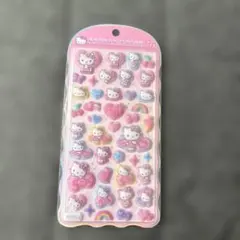 【正規品】コットンパフィーシール　キティ　ヒョウ柄　ボンボンドロップシール