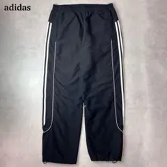 90s デサント製 アディダス トラックパンツ ジャージ 黒 O/XL - メルカリ