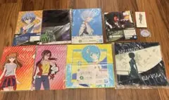 エヴァンゲリオン　クリアファイル　タオル　アクスタ　缶バッジ　まとめ売り10点