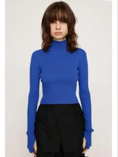 美品　SLY　BASIC HG KNIT トップス　ブルー