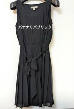 BANANA REPUBLIC 黒 ノースリーブ ワンピース（S〜M）結婚式