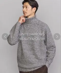 【ねいぱ様・美品】BEAUTY&YOUTH カシミヤ混 タートルネックニット