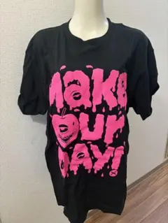 RUSTIC CHARM ピンクグラフィックビックTシャツ