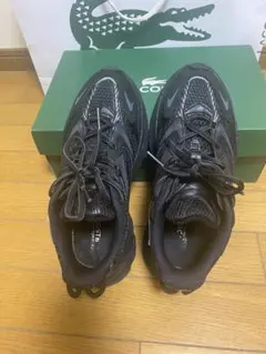 【LACOSTE スニーカー ブラック】箱付き 美品