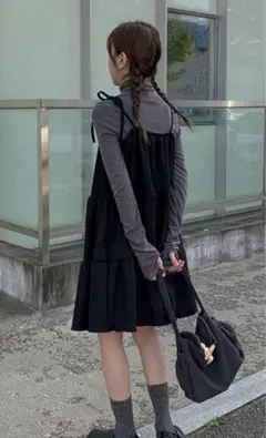 amood キャミワンピ コーデュロイ