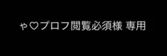 ゃ♡プロフ閲覧必須様 専用