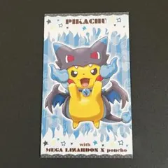 ポンチョを着たピカチュウ メガリザードンX 名刺カード