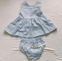 ワンピース キッズ 女の子 90 セットアップ パンツ ブルー 可愛い 夏 韓国