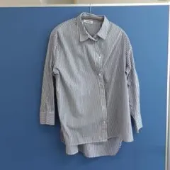 ストライプ 長袖シャツ コットン