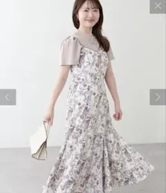 natural couture裾ボリュームシアーキャミワンピース