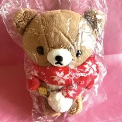 サンエックス・リラックマ・赤いマフラーと手袋をしたチャイロイコグマちゃん♡