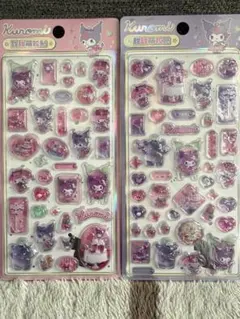 かわいいKunomiクロミ公式3Dドロップシール2枚セット★海外ライセンス品