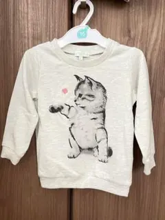 【新品未使用】earth music&ecology 長袖 トレーナー 猫 女児
