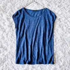 パラスパレス】美品 ブルー＆グリーン系 フレンチスリーブカットソー 