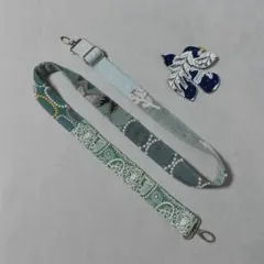 ハンドメイド　ミナペルホネン　パッチのショルダーストラップ⑅︎◡̈︎*
