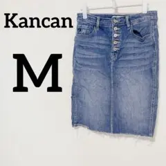Kancan 【M】 デニムタイトスカート　ジーンズ　ひざ丈スカート