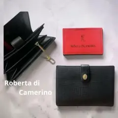 Roberta di Camerino ロベルタ 二つ折り長財布 ブラック 新品のサムネイル