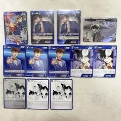 名探偵コナンカード　毛利蘭　工藤新一　レア　キラ　コモンパラレル　黒影の襲来