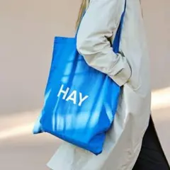 HAY ロゴ トートバッグ 青