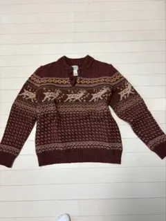 L.L.Bean ノルディック柄 ヘンリーネック ニットのサムネイル