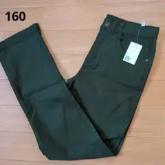 【新品】西松屋エルフィンドール ロングパンツ ストレッチパンツ 160　カーキ