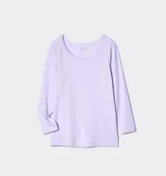 【新品】UNIQLO ヒートテックUネックTシャツ ライトパープル