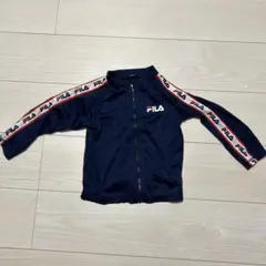 FILA フィラ キッズ ラッシュガード 100 ネイビー長袖 ジップアップ水着