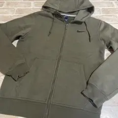 希少品✨ナイキ　NIKE ジップアップ　パーカー　裏起毛　カーキ 緑　メンズ