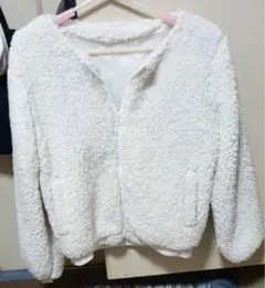 限界値下げ！ボアジャケット ホワイト ジップアップ