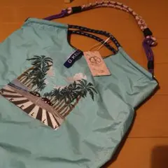 D.KELLY ディーケリー　肩掛け紐付き 刺繍トートバッグ